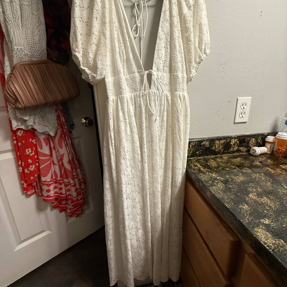 Petal & Pup White Lace Dress